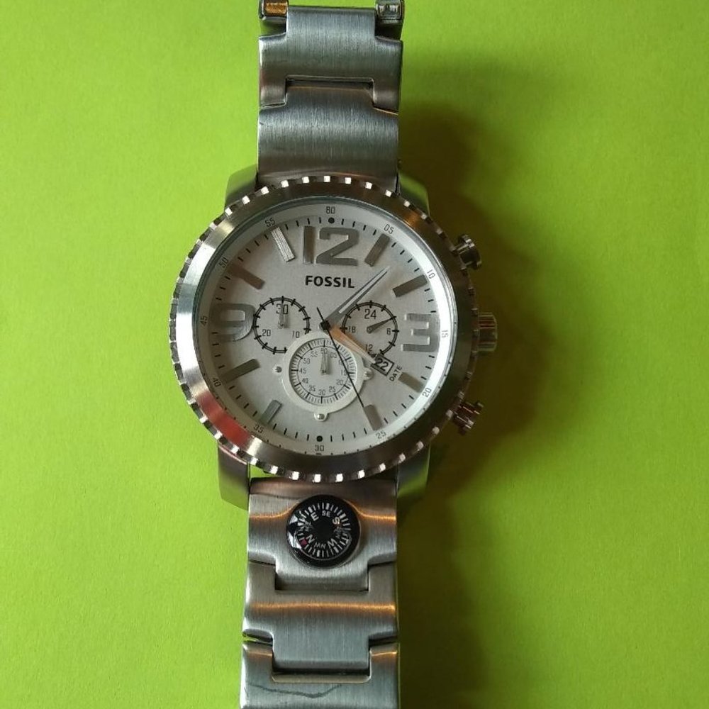 Fossil BQ2298 Men's Silver Stainless Steel Watch